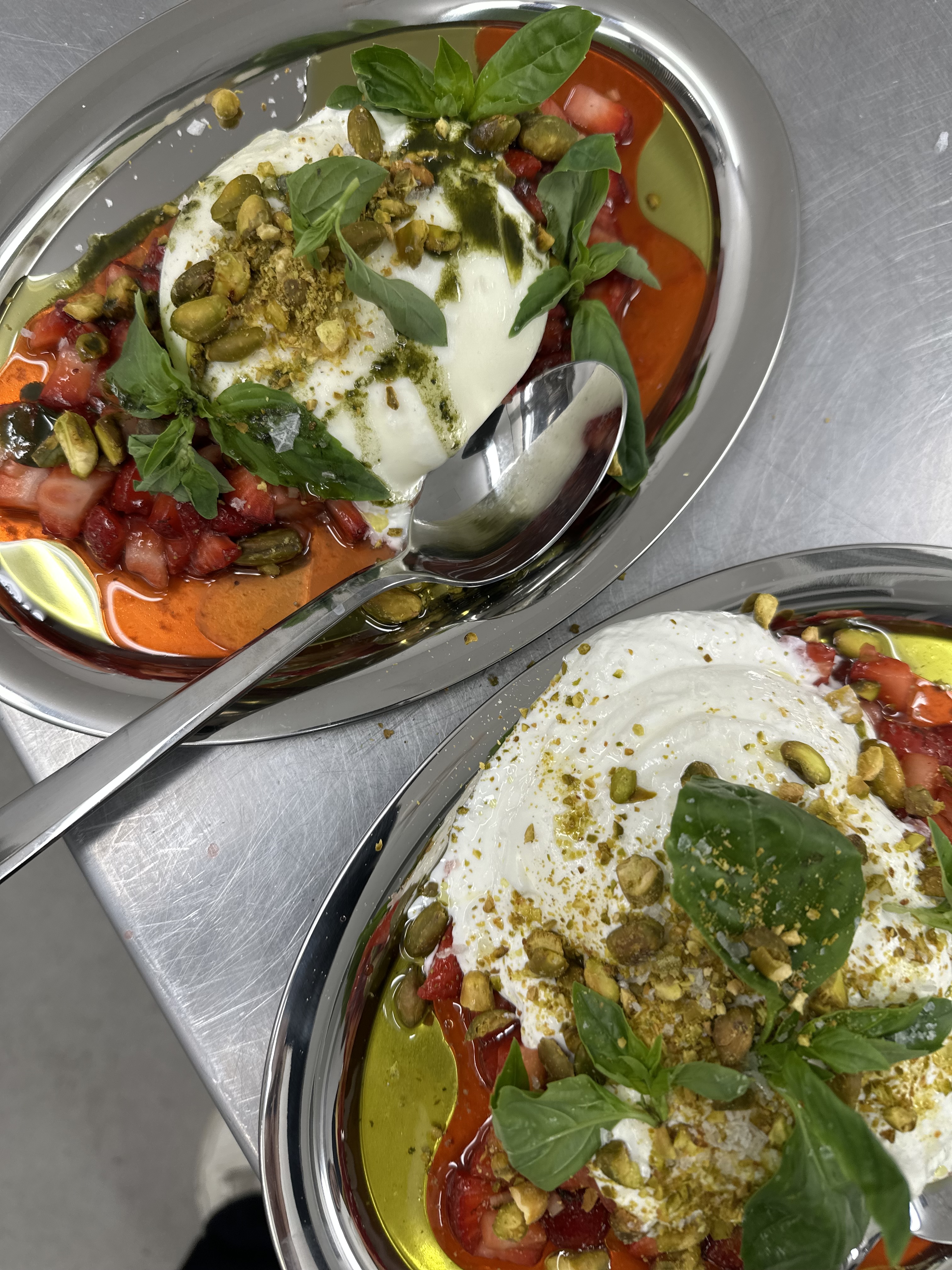 Burrata with Strawberry Salad